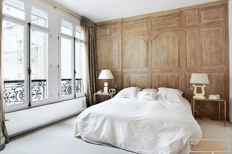 Interni in stile francese in camera da letto