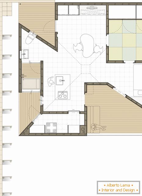 Il layout di una piccola casa privata