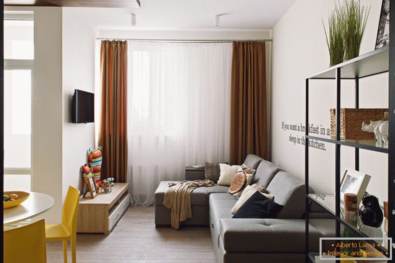 dal design moderno-living-piccole dimensioni-in-appartamento