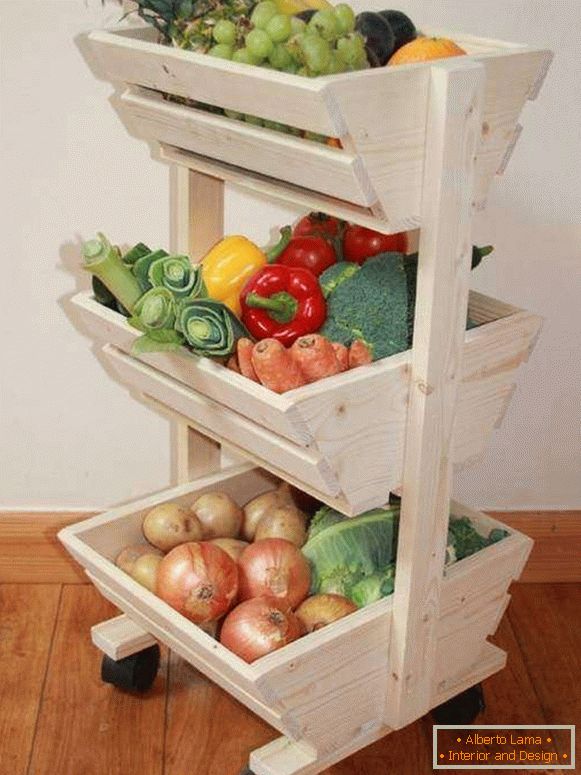 Ruote per conservare le verdure in cucina