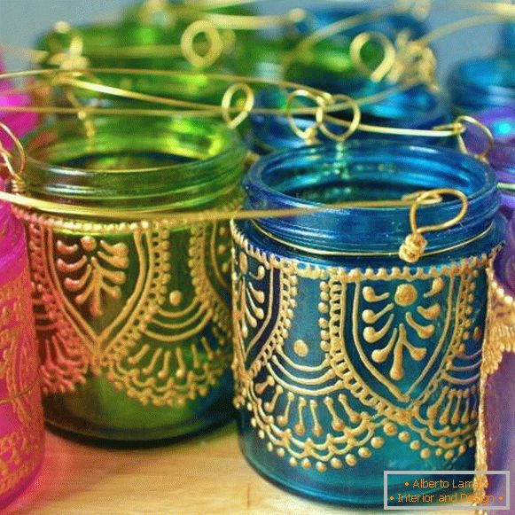 fatto in casa-candle-in-marocchina stile