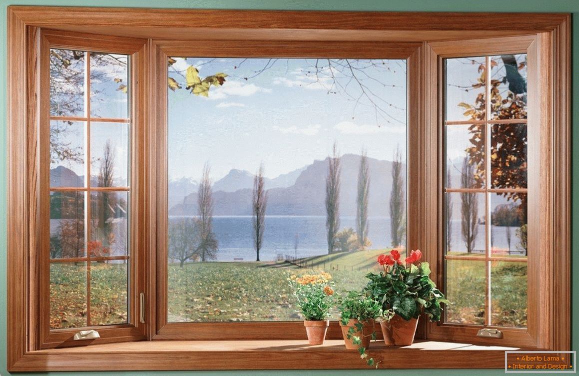 Simulazione di una finestra nel soggiorno