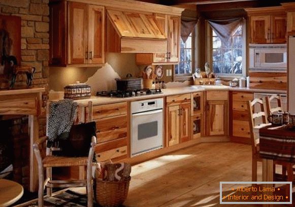 Bella interior design moderno di una casa in legno