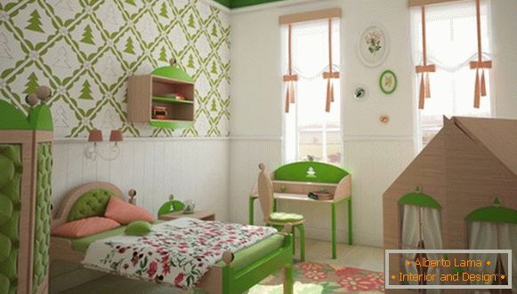 interno di una stanza per bambini per una ragazza в хрущёвке