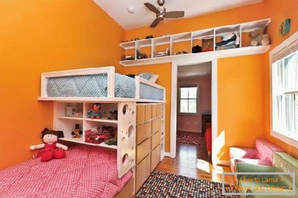 interni di camere per bambini per due di loro di sesso diverso, foto 28