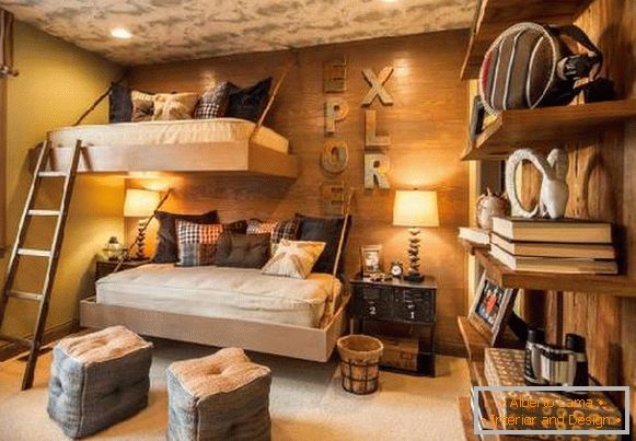 interno di una stanza per bambini per 2 bambini, foto 48