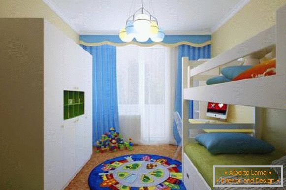 interno di una stanza per bambini per due bambini, foto 53