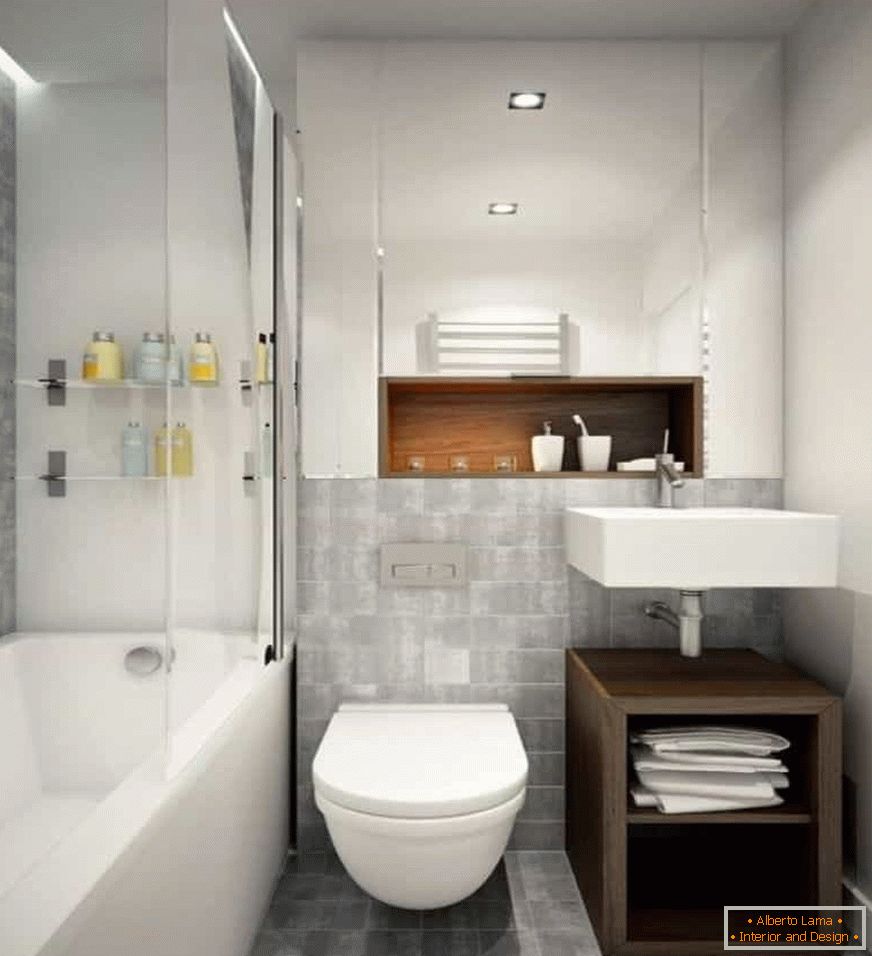 Progettazione di un piccolo bagno комнаты совмещенной с туалетом