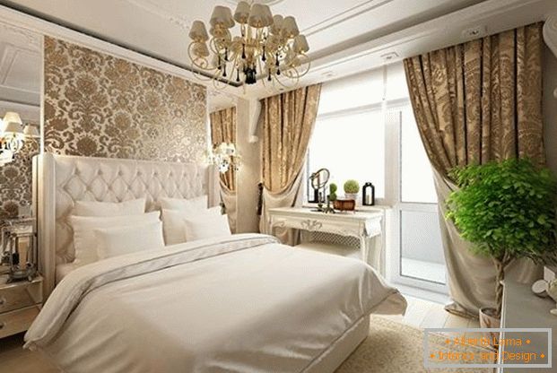 design della camera da letto in stile classico