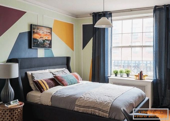 Dipingere le pareti della camera da letto in uno stile moderno