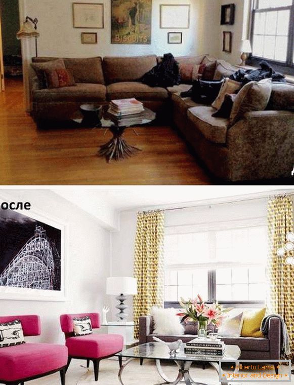 Come disporre i mobili nel soggiorno: foto prima e dopo il rimpasto