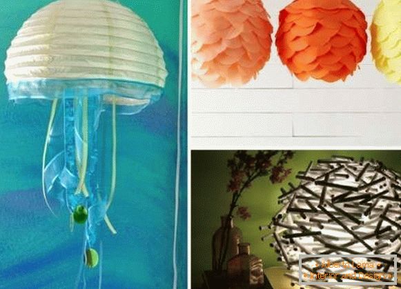 Come realizzare una lampada da soli - 15 idee con foto dettagliate