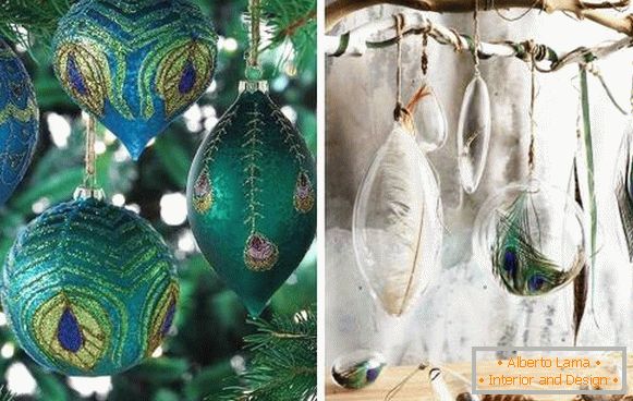 Decorazioni di Natale idee Peacock