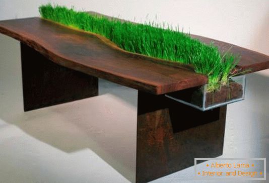 Decorazione di un tavolo dalle piante