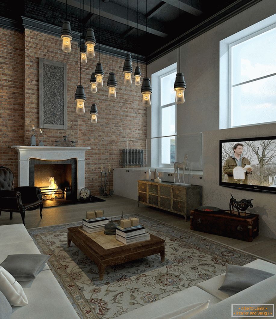 Esempio di interior design di un piccolo soggiorno nella foto