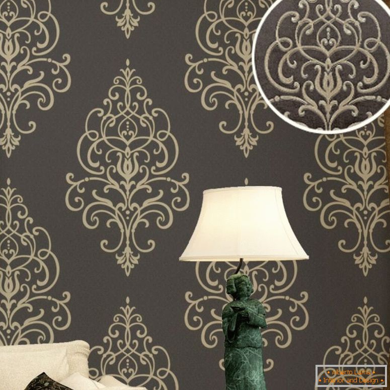new-ZD-rilievo tessitura-grande-damasco-wallpaper-oro-marrone-antico-lusso-stencil-Francese-wallpaper-background-muro