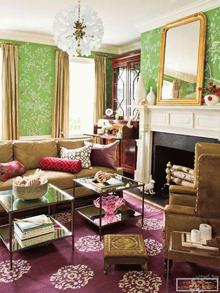 elegante-verde-floreale-wallpaper