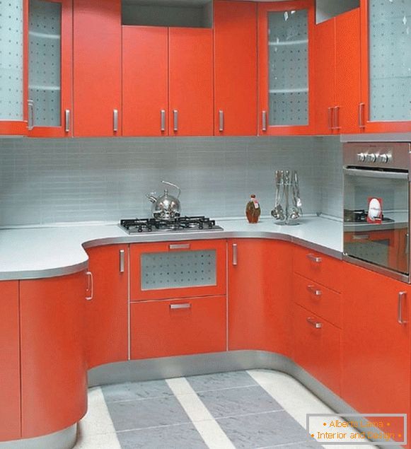 Foto di cucina grigio rosso 41