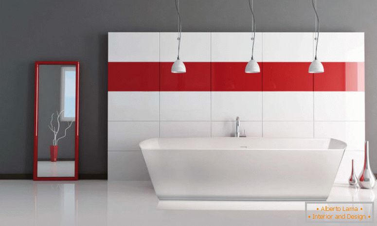 ispirazione-bagno-affascinante-triple-industriali-ciondolo-luci-over-indipendente da bagno-come-bene-come-rosse-stripes-muro-decalcomania-as-decorare-in-grigio-e-rosso-bagno-decorating- idee-seducente-rosso-bagno-for