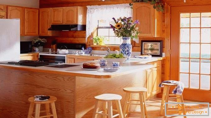 cucina in legno con le proprie mani in stile moderno, foto 3