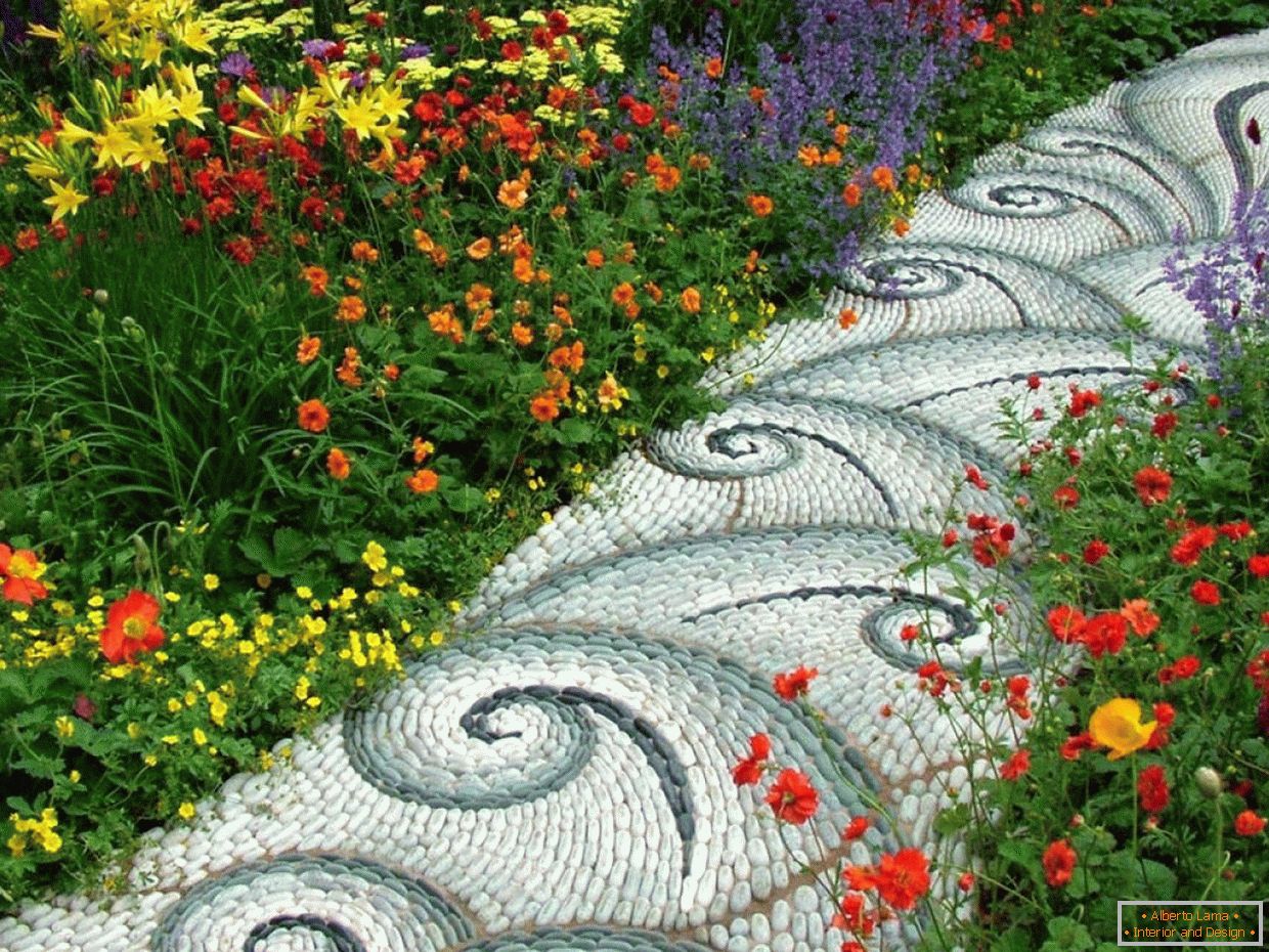 Design decorativo del percorso del giardino