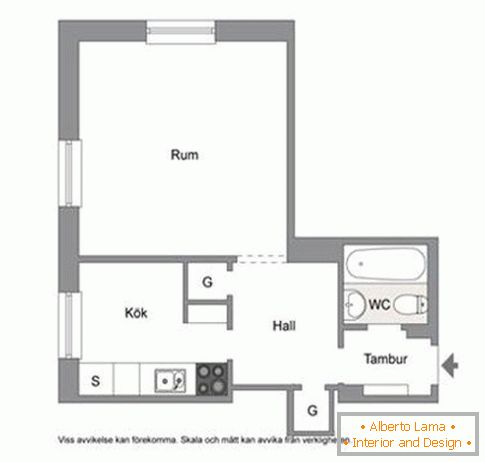 Layout di un piccolo appartamento