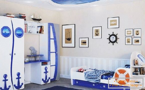 mobili per una stanza per bambini per un ragazzo, foto 19