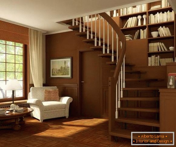 Decorazione delle scale in una casa privata - tipi di scale all'interno