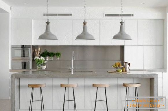 Красeвые кухнe 2016 - белая кухня в современном стeле