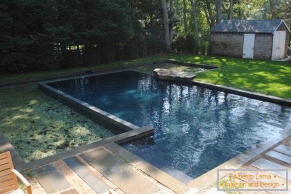 Foto di piscine nel cortile di case private - piscina in cemento