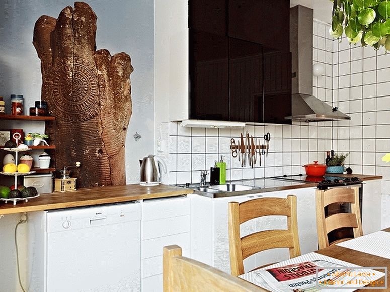 Cucina interna in stile scandinavo