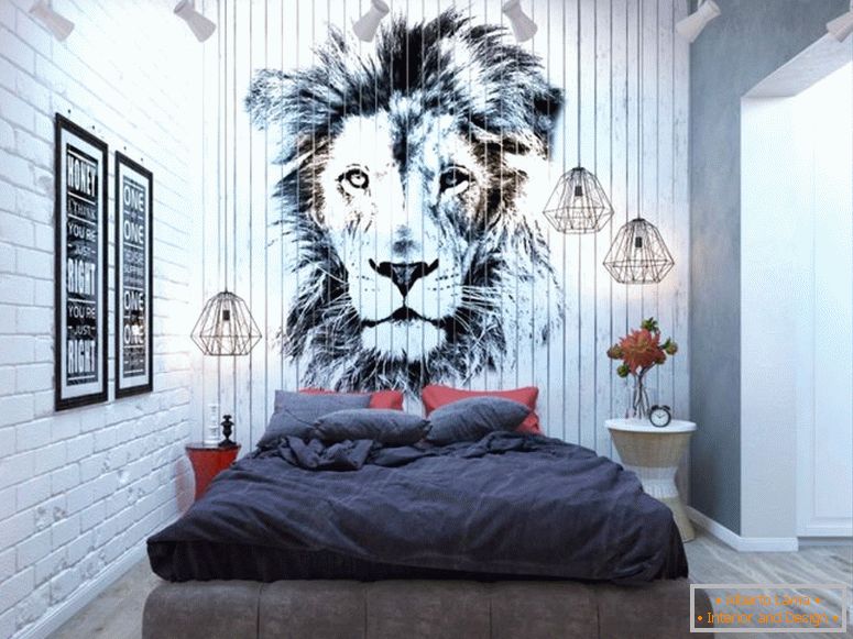 moda-camera da letto loft con-image-lion