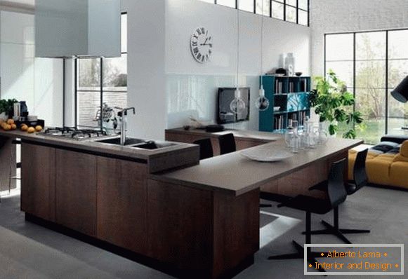 Design ultra moderno per cucina e soggiorno