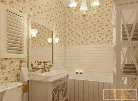 Luminoso bagno in stile provenzale