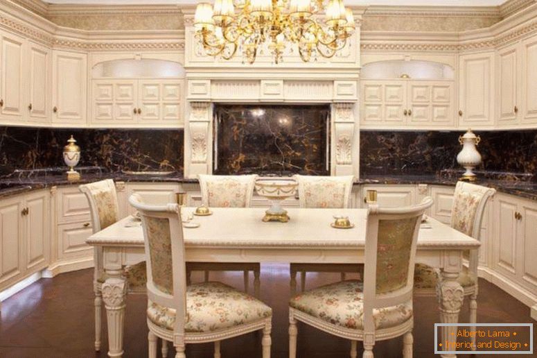 Interior design-cucina-sala da pranzo-in-classic-stile50