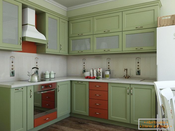 Delicatamente color oliva è ideale per la decorazione di interni in stile mediterraneo. 