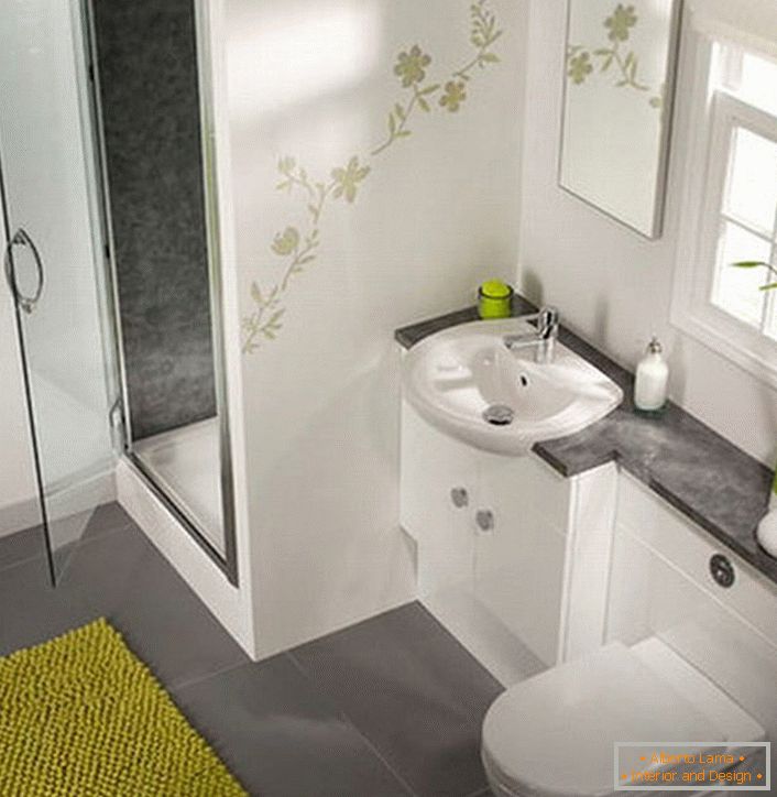 Una doccia elegante in un piccolo bagno sarà un'ottima alternativa a un bagno tradizionale. 