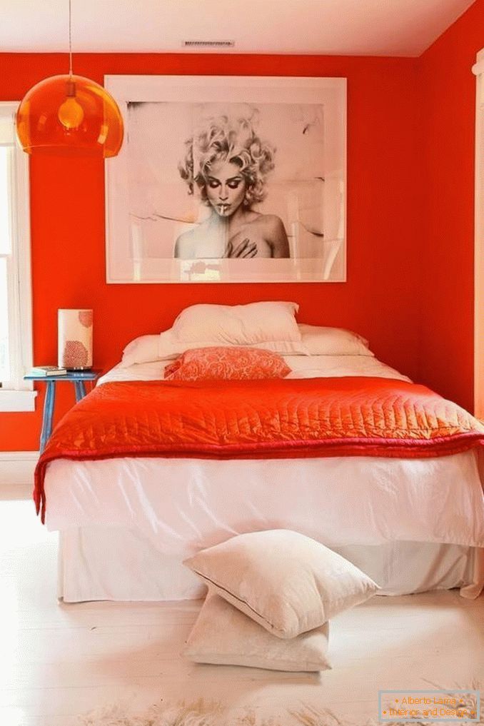 Camera da letto arancione
