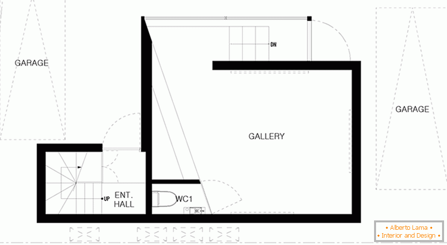 Il layout di una piccola casa di studio
