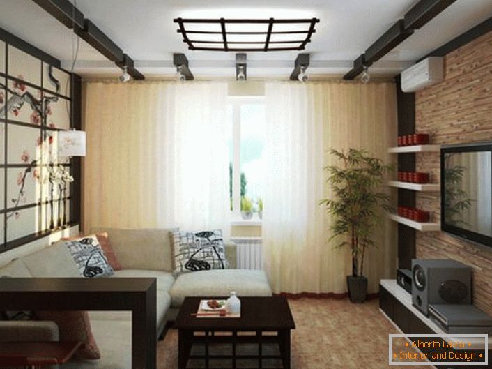 Lo stile del minimalismo giapponese è perfetto per la progettazione di piccoli appartamenti.