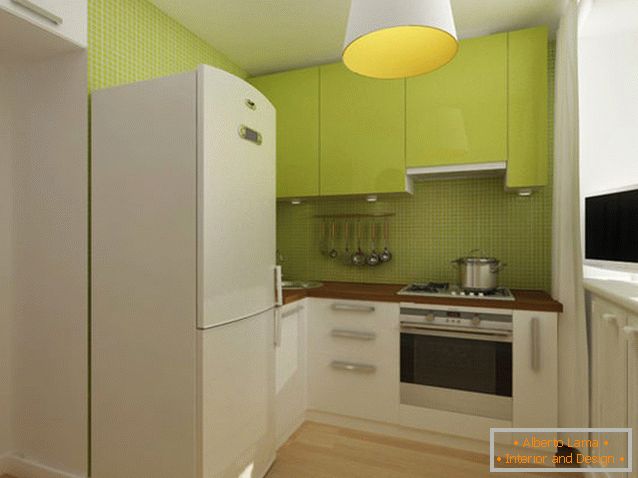 Cucina di un appartamento di due stanze in Russia