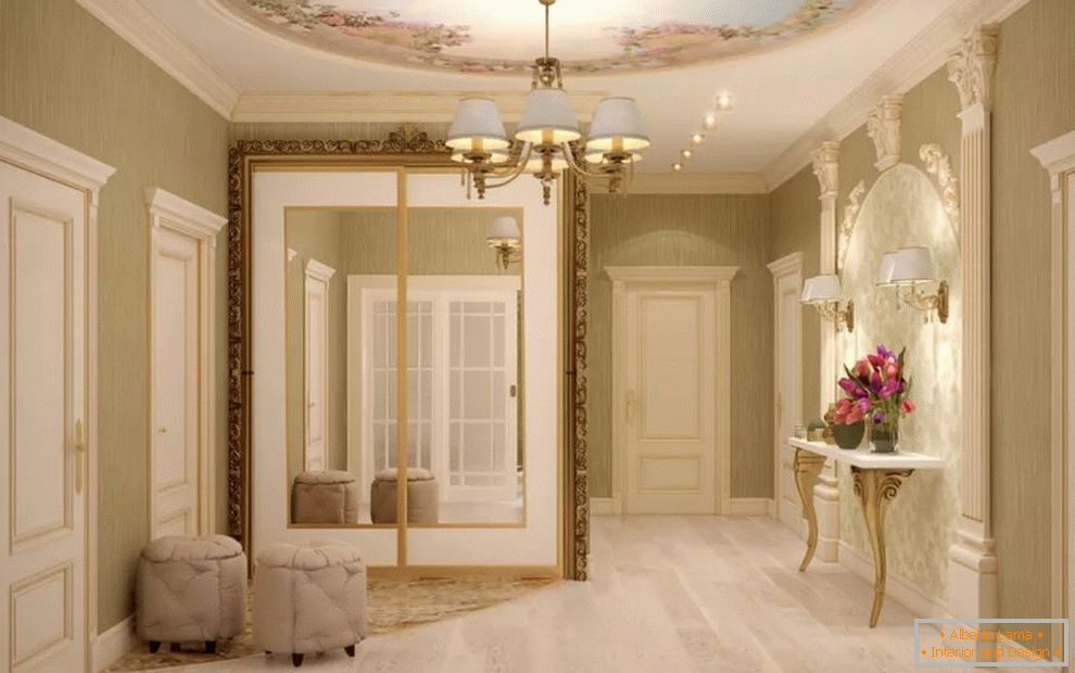 Design del corridoio in stile classico