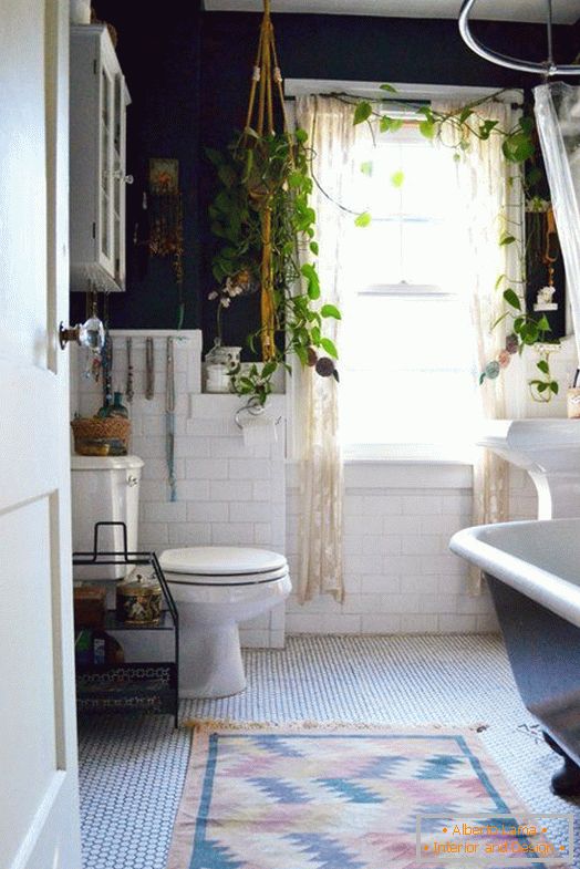 Decorazione del bagno con l'aiuto di piante
