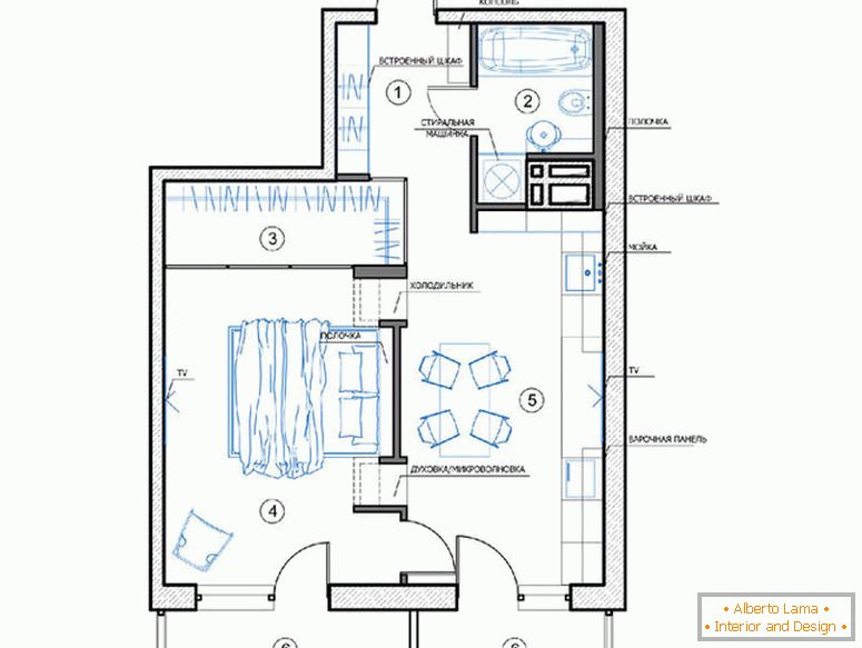 Il piano di un piccolo appartamento
