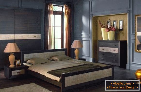 Elegante armadio bicolore in camera da letto