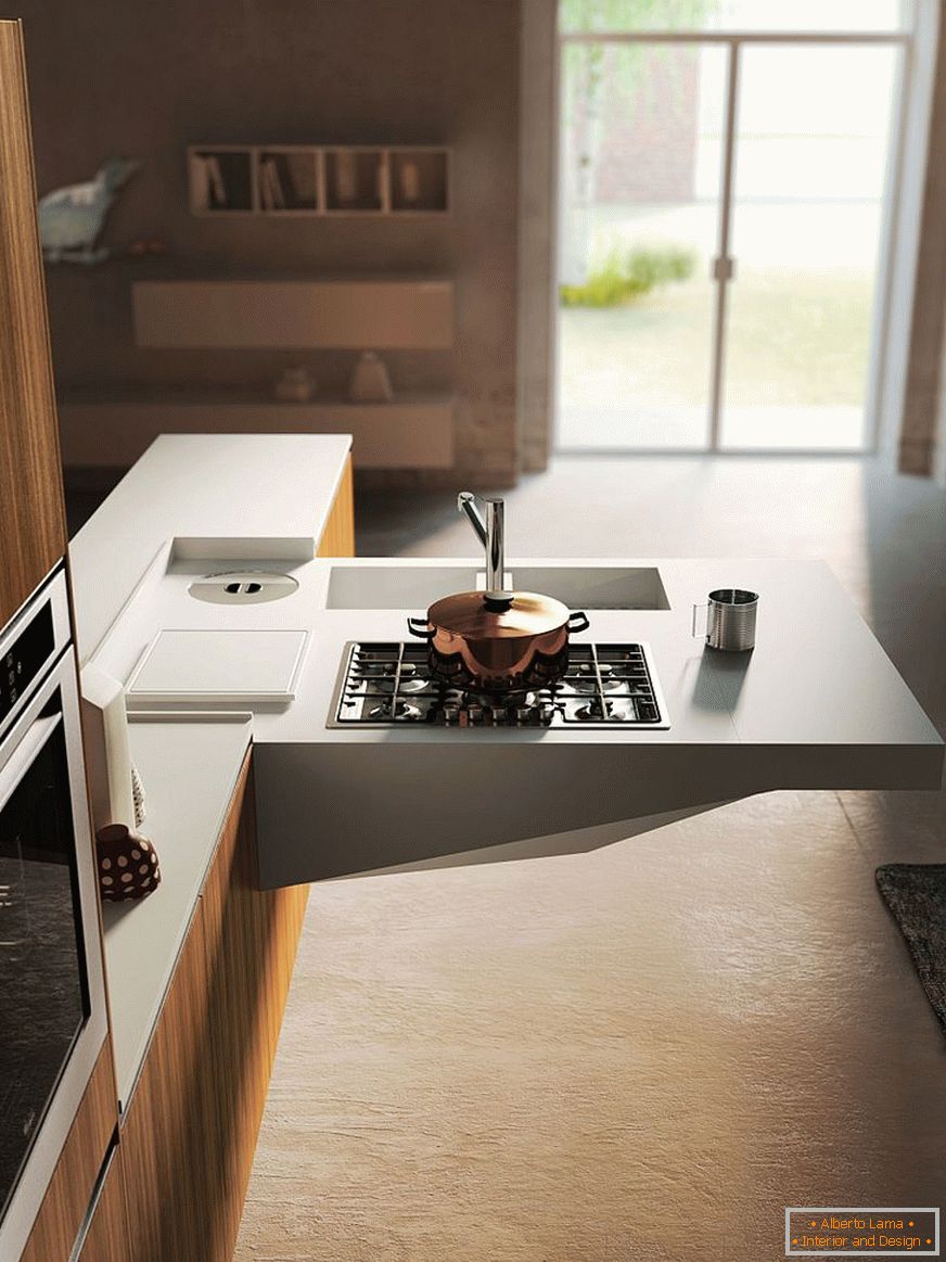 Un modo per risparmiare spazio in cucina con una workstation console