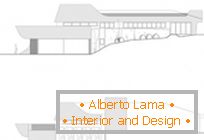 Architettura moderna: una casa a due piani a Madrid nello stile di Fantascienza