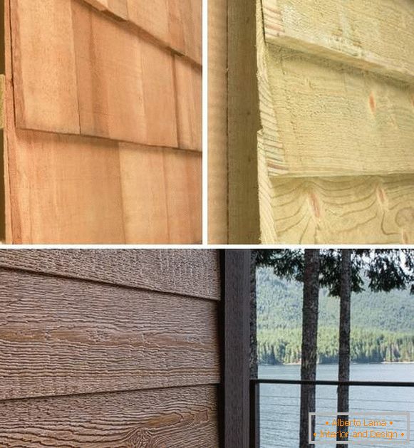 Diversi colori di case in legno - foto di rivestimenti in legno