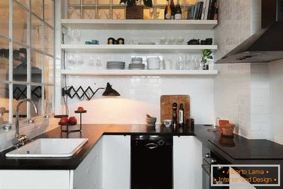 interno di una piccola cucina moderna, foto 30
