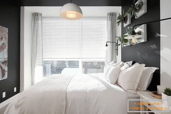 Tende trasparenti in camera da letto - foto di design moderno 2016